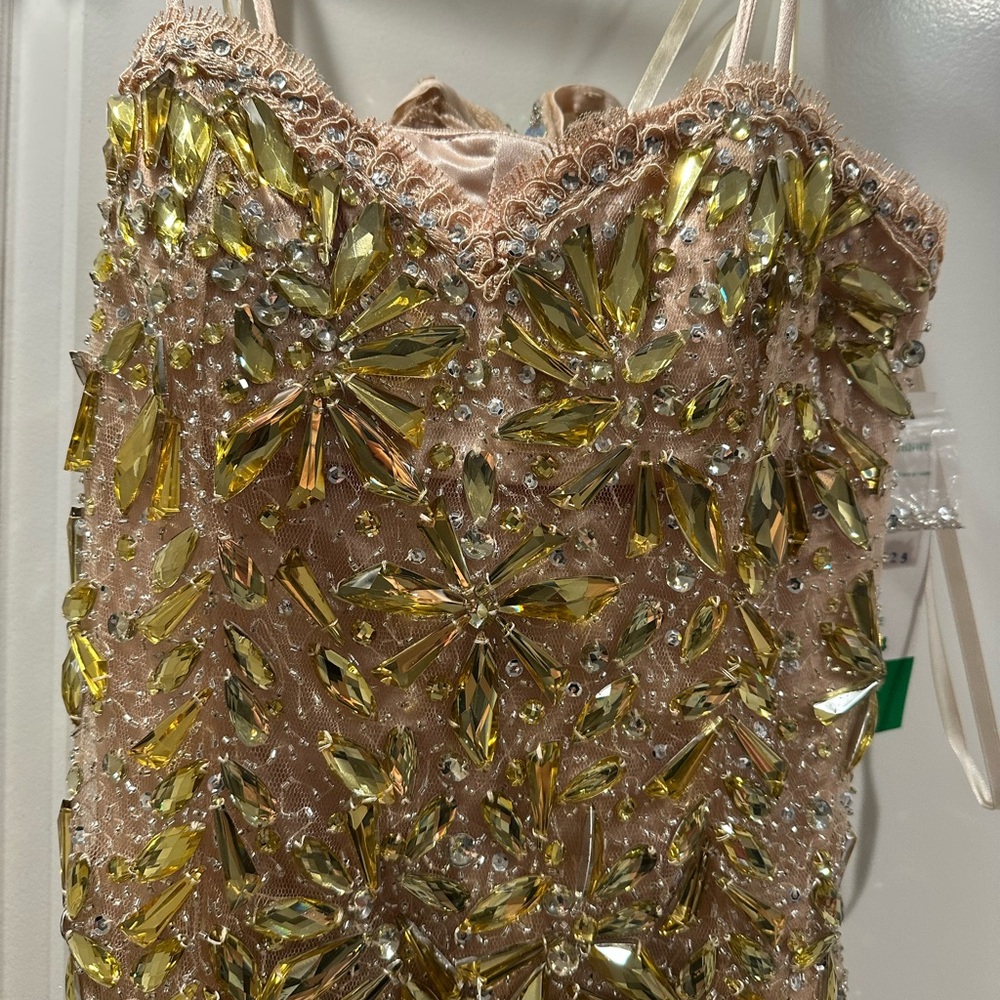 Glamorous Gold Embellished Dress